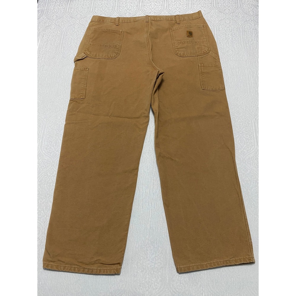 Carhartt B111‎ Duck Carpenter Work Pants Men's 44×32 Brown Dungarees Fit
